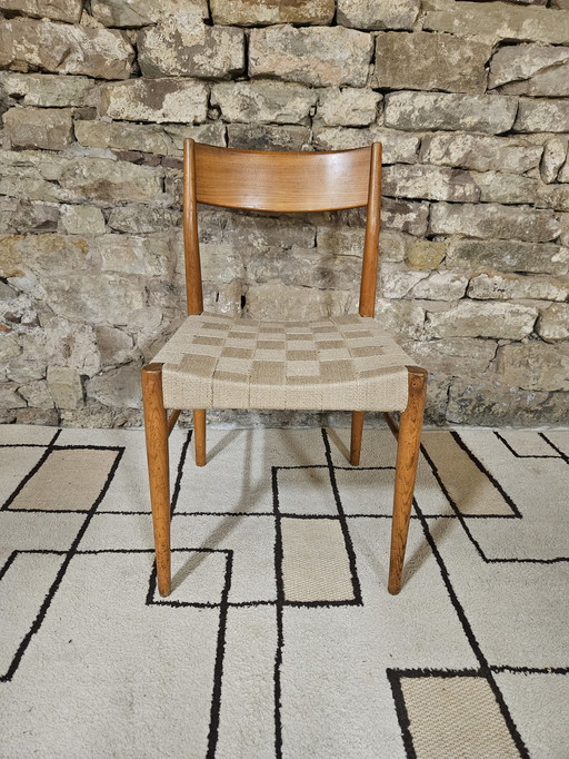 Chaise scandinave 1960 sangle en Jute