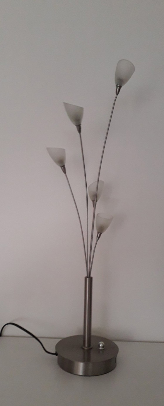 Image 1 of Jan des Bouvrie tafellamp zilverkleurig