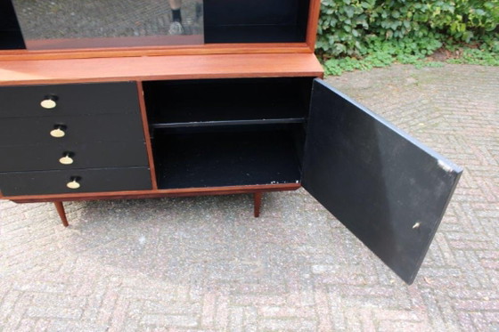 Armadio a muro vintage marrone/nero, vetrina, credenza degli anni '50-'60 – Armadi a muro, Wood (photo 7 of 12)