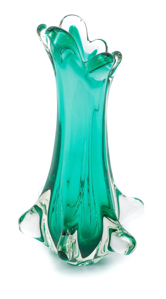 Image 1 of Vase Murano "Chambord" Vert