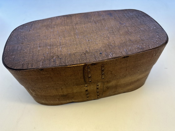 Image 1 of Boîte en bois ancienne - boîte à fromage