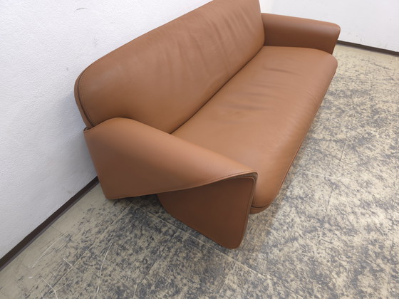 Image 1 of De Sede ds 125 Gerd Lange canapé design, canapé en cuir, canapé, desede trois places, cognac