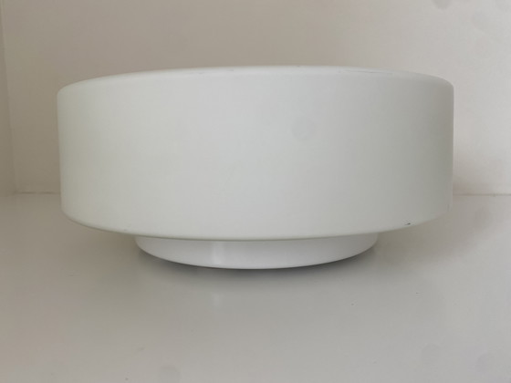 Image 1 of Vintage Bauhaus Plafondlamp - Wandlamp – Massive Opaline Melkglas - Jaren '60/'70