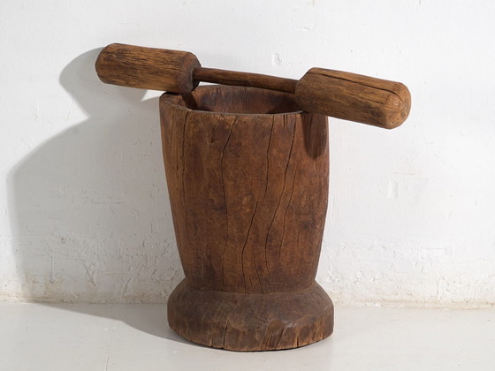 Antique wabi-sabi style grain mortar (c.1920) #1 – Decorative Objects (photo 38 of 40)