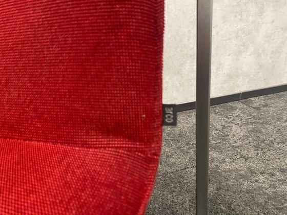 Image 1 of Arco Frame dining chairs – set of 4 – red upholstery