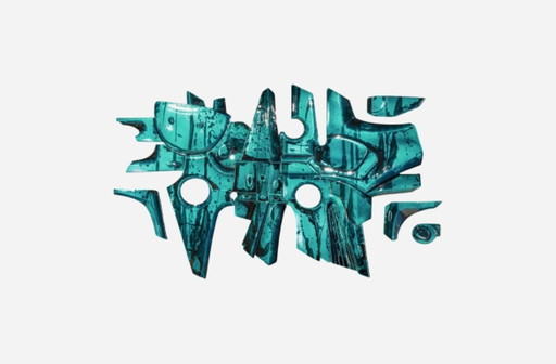 Wandgemälde « Deep Green Lava Stone » von Olivia Cognet