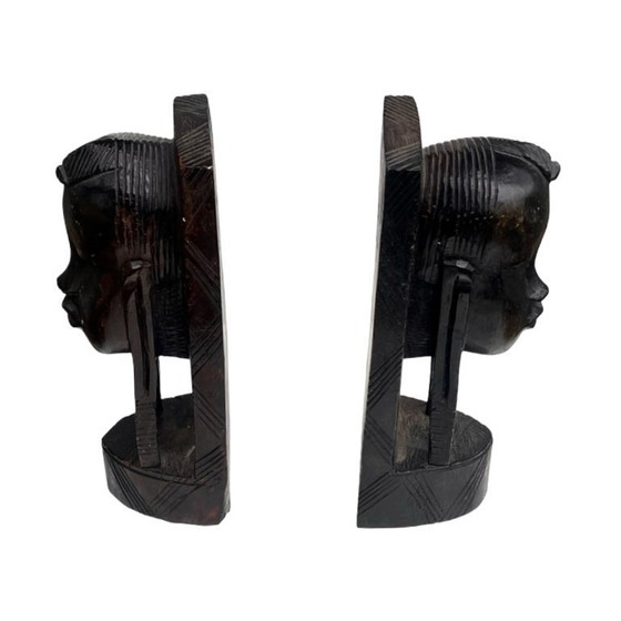 Image 1 of Serre-livres – Kenya, ébène, années 1970, faits main