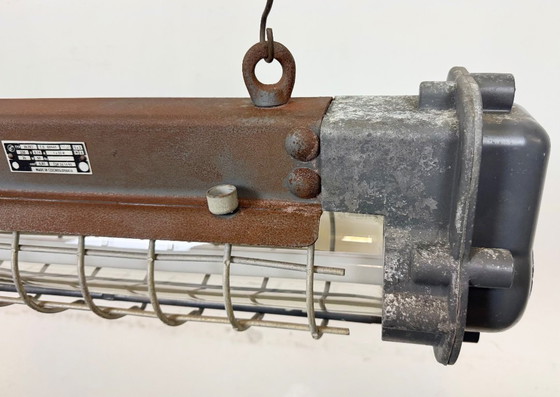 Image 1 of Lampada a sospensione industriale grigia di Elektrosvit, anni '70