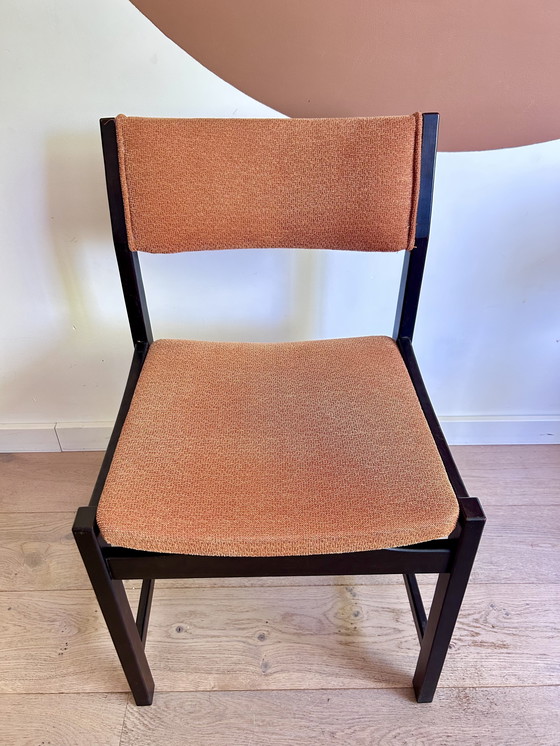 Image 1 of Vintage Wengé Hout Deens Design Eetkamerstoelen 4 Stuks