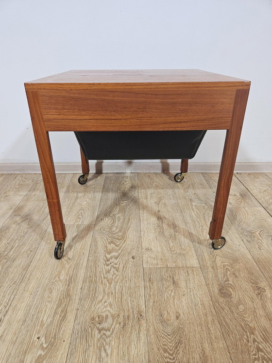 Mid-Century Modern Sewing Table in Teak, Denmark, 1950s-1960s – Desk, Brass, Mid Century Modern (photo 6 of 19)