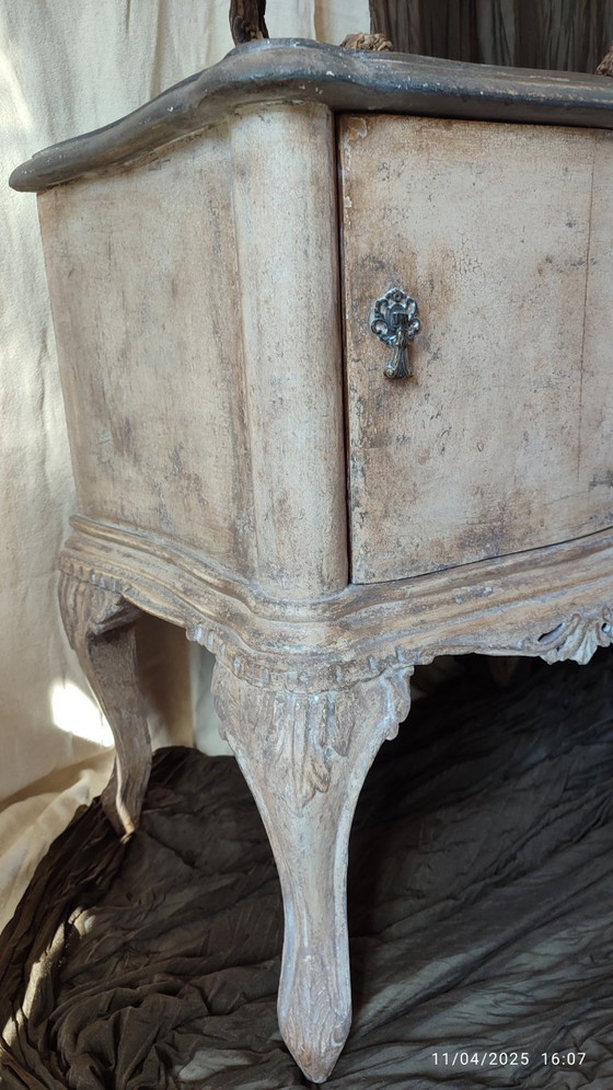Image 1 of Chippendale style bedside table
