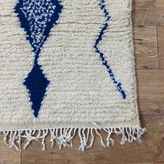 Image 1 of Alfombra Azilal de lana multicolor – Estilo artístico geométrico tejida a mano (300×195 cm)