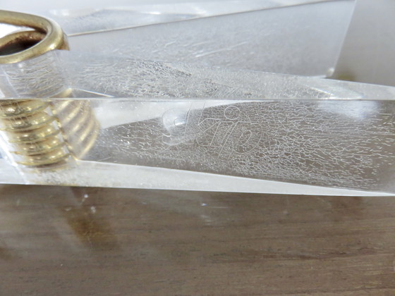 Image 1 of Lucite wasknijper, XXL, posthouder, fotohouder, jaren 70