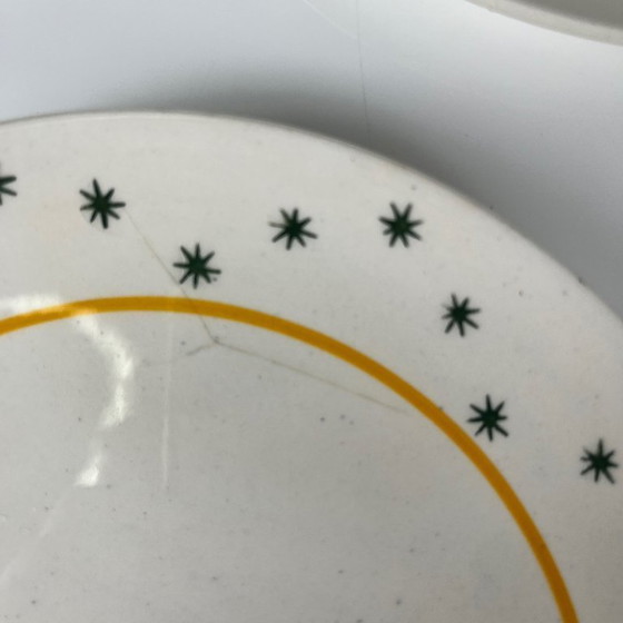 Image 1 of Set van 4 GIEN dessertborden, Primefleur creatie, model "Constellation", 1950