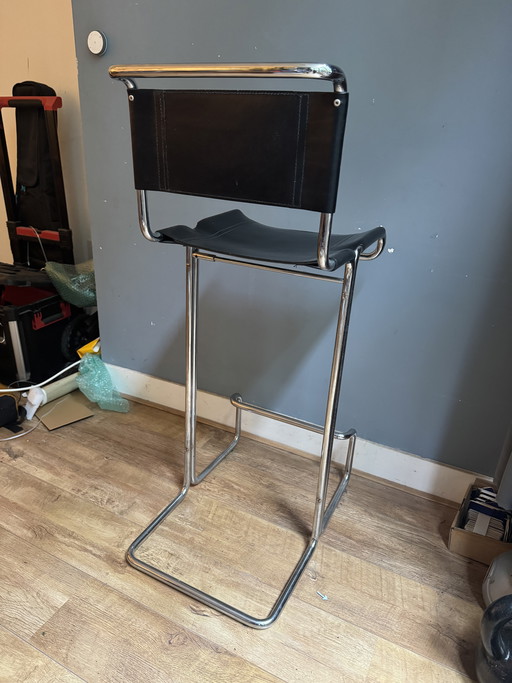 3 tabourets de bar vintage en cuir haut de gamme Linea Veam