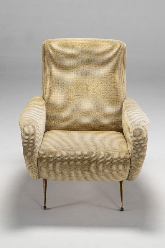 Image 1 of Armchair In Style Of Lady Chair By Marco Zanuso For Arflex, Italy, 1950S