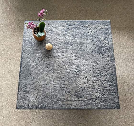 Image 1 of Brutalist square polychrome coffee table, Europe 20th century.