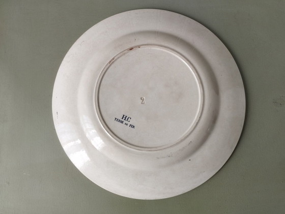 Image 1 of Round dish ø 28cm ironstone Choisy-le-Roi “Floréal”