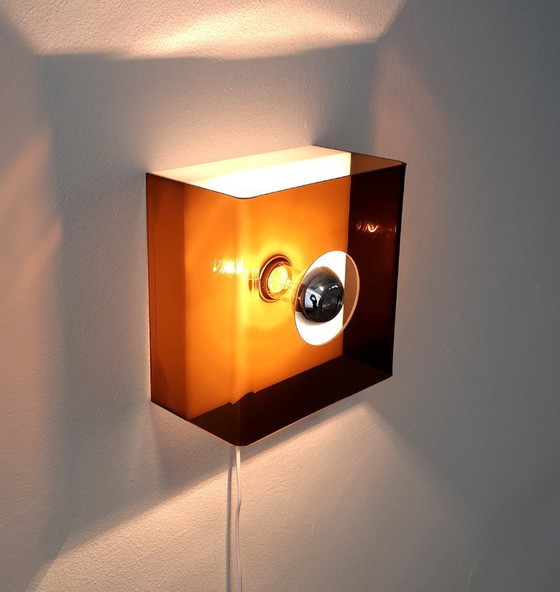 Image 1 of Plexiglass space age ceiling lamp/wall lamp, 70s lamp, Space age lamp