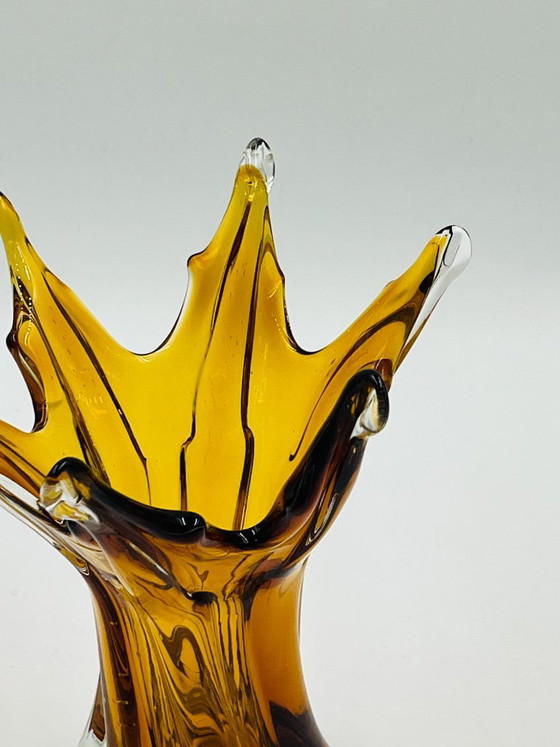 Grand vase sculptural par Flavio Poli pour Seguso, Seguso Murano, Verre, Marron, Modern (photo 4 sur 13)