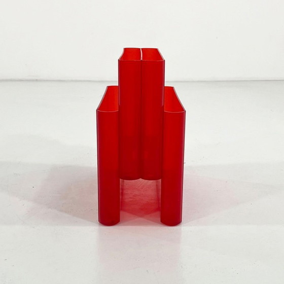 Image 1 of Portariviste in lucite rosso di Giotto Stoppino per Kartell, anni '70