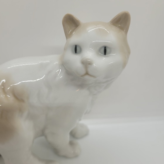 Image 1 of „Katzen“-Figur, emailliertes Porzellan, Nao von Lladró, 20. Jahrhundert – Spanien