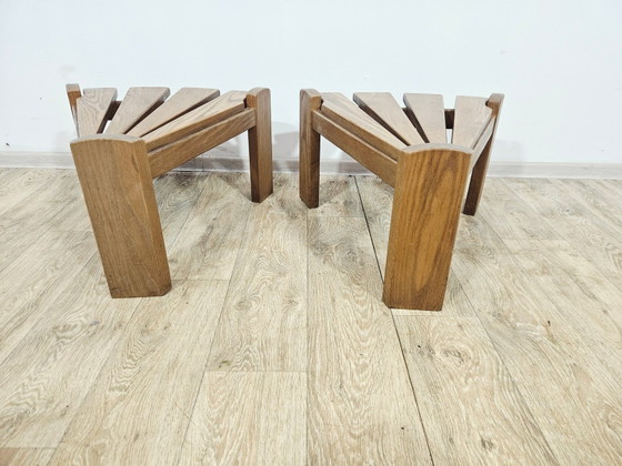 Tavolini modulari in rovere di Dittman, Paesi Bassi, anni '70, Set di 2 – Wood (photo 4 of 15)
