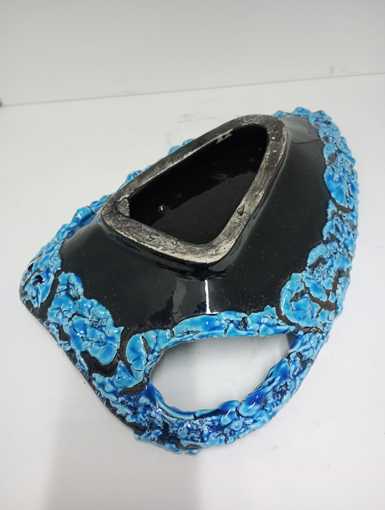 Image 1 of Grande ciotola turchese in lava vintage