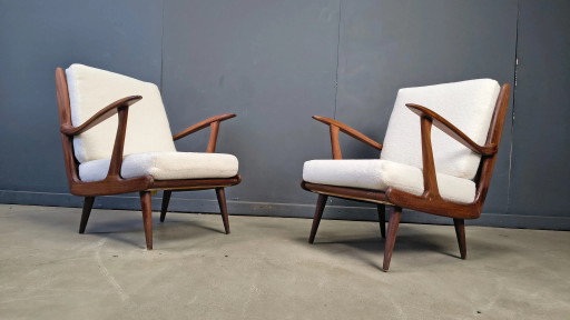 Paire de fauteuils De Ster Gelderland, années 1960 – Wood, Mid Century Modern (photo 2 of 11)