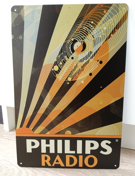 Philips Metalen Decoratiebord in Art Deco Stijl