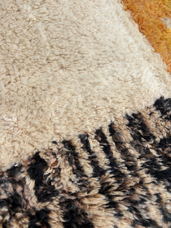 Image 1 of Authentiek Mrirt Marokkaans Berber Wollen Vloerkleed 210x300 cm - Handgeweven, Pluche & Kleurrijk Wollen Vloerkleed