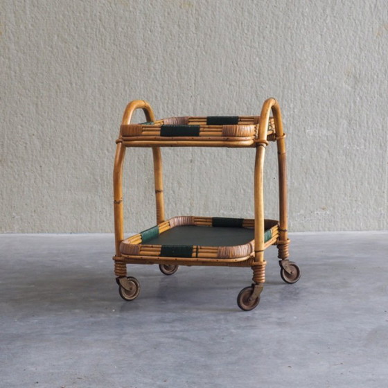 Vintage Bamboo & Rattan Serving Trolley – Bar carts (photo 8 of 17)
