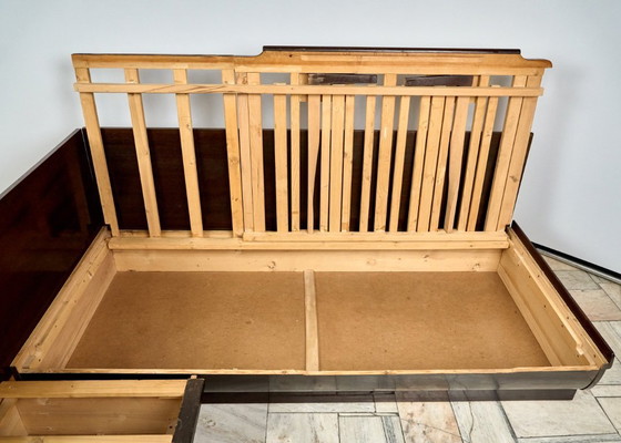 Image 1 of Art Déco hoekslaapbank van Jindřich Halabala voor UP Závody, jaren 50, Tsjechoslowakije