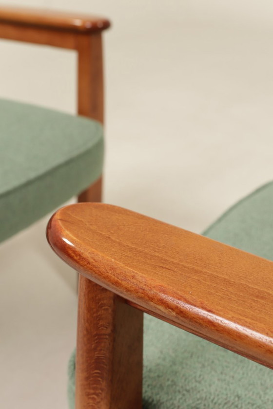 Image 1 of Paire de fauteuils vintage menthe vert 1970