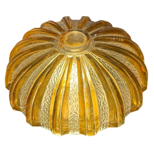 Plafonnier (ou applique murale) en verre pressé - Applique - Midcentury Modern
