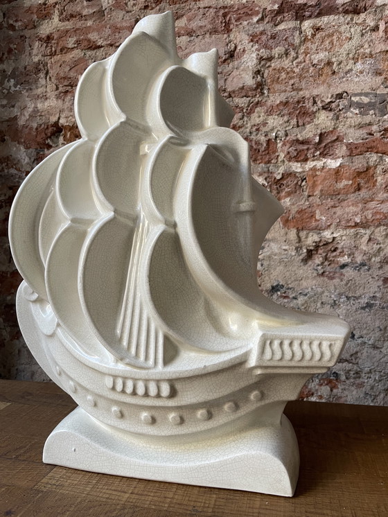 Image 1 of Scultura francese in ceramica Art déco Lejan per Orchies