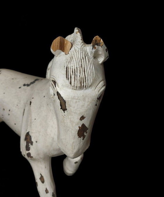 Image 1 of Cavallo in legno intagliato – Arte popolare – Francia/Svizzera, circa 1880