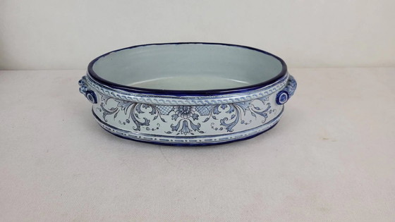 Planter / Basin in Nevers Montagnon earthenware – Gabriel, Plant pot, Porcelain (photo 5 of 8)