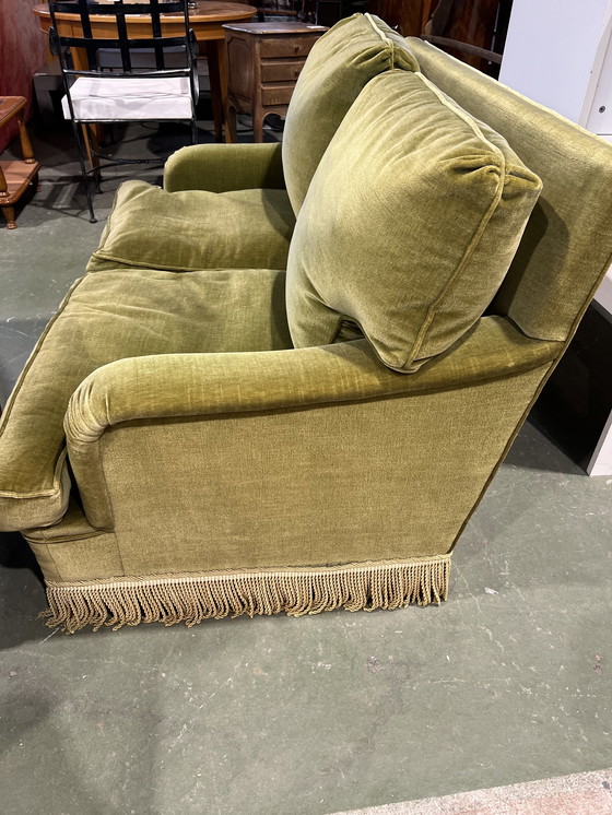 Image 1 of Vintage toad sofa in khaki green velvet