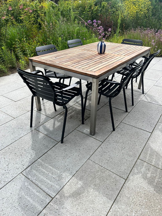 Image 1 of 6x sedia da giardino Zuiver Vondel nera