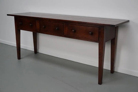 Image 1 of Tavolino rustico inglese in legno di ciliegio, anni '50