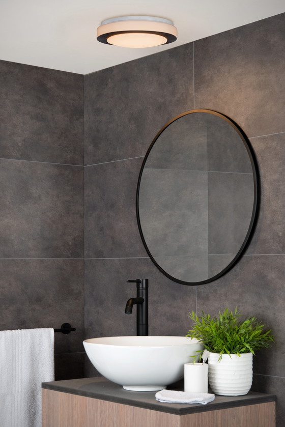 Lucide DIMY Bathroom Ceiling Light Ø28.6cm LED 3 StepDim Black – polished steel, Modern (photo 3 of 5)