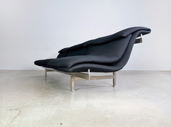 Image 1 of Saporiti Italia Wave Sofa Giovanni Offredi 1970 ontwerp met drie zitplaatsen