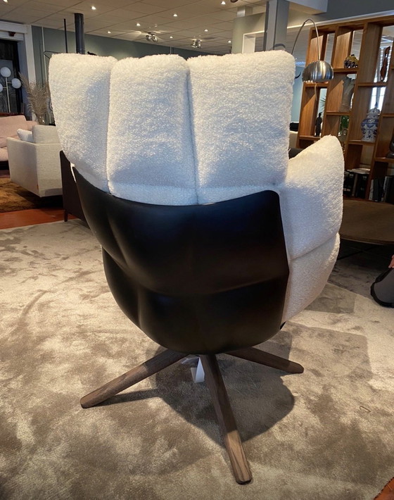 Image 1 of B&B Italia Husk Lounge-Sessel + Ottomane, Bezug Teddy Milo, 100 % Wolle