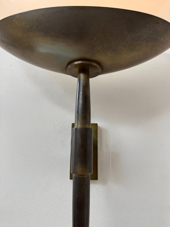 Image 1 of Applique da parete Art Déco vintage, ottone e plexiglas, Francia 1930