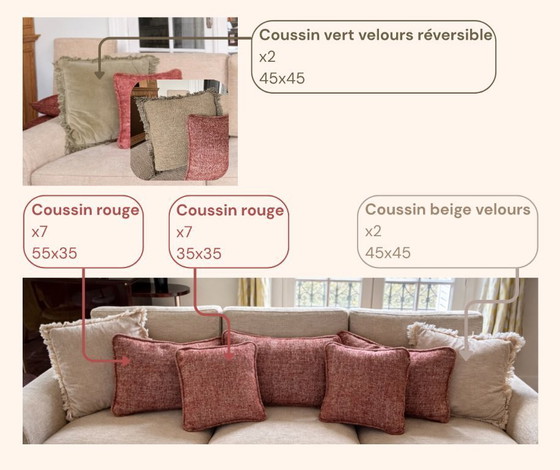 Image 1 of Set of 3 designer sofas - Italian made - Pierre Frey fabric - new