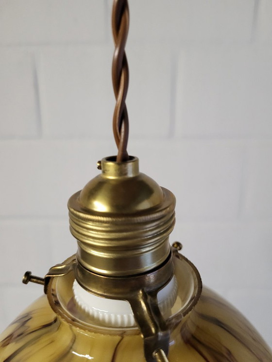 Image 1 of Lampada in vetro opalino Art déco, Verreries de Scailmont, Henri Heemskerk, Belgio