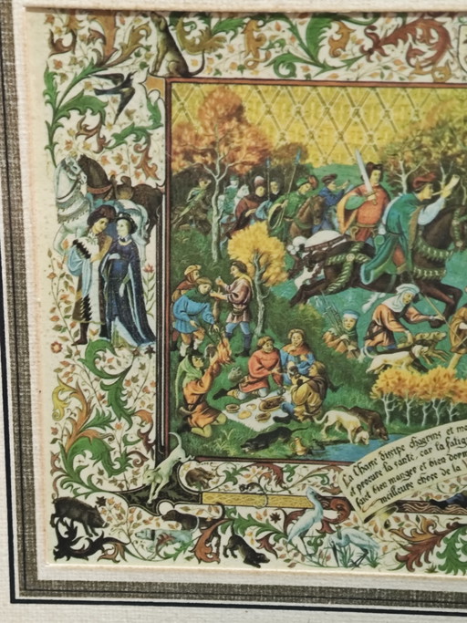 Vintage jachtscène