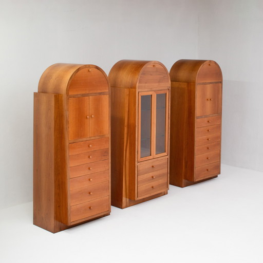 Set of 3 Modernist Design Storage Cabinets from the 1970s