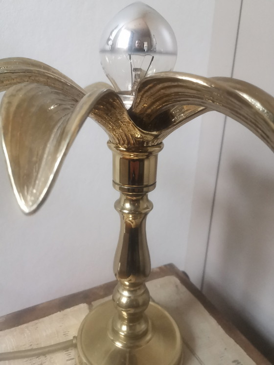 Image 1 of Lampe de table Hollywood Regency Palm Tree par Willy Daro pour Massive